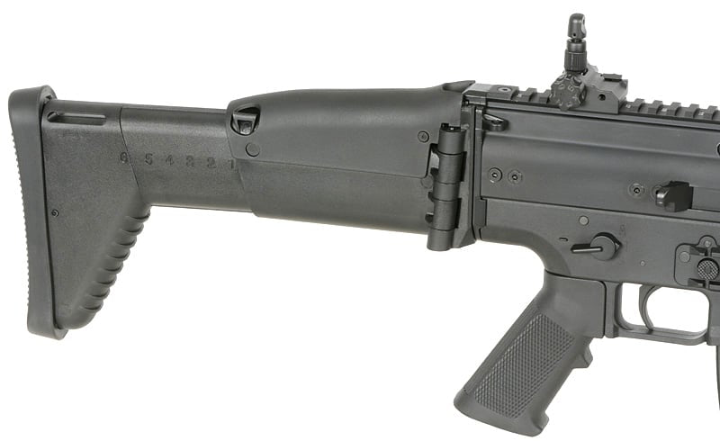 Replica FN SCAR-L nera con ETU ESHOOTER GEN-2 e 25 RPS di CYBERGUN