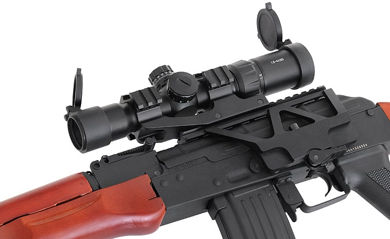 Supporto per ottica con rail per AK nero di M-ETAL