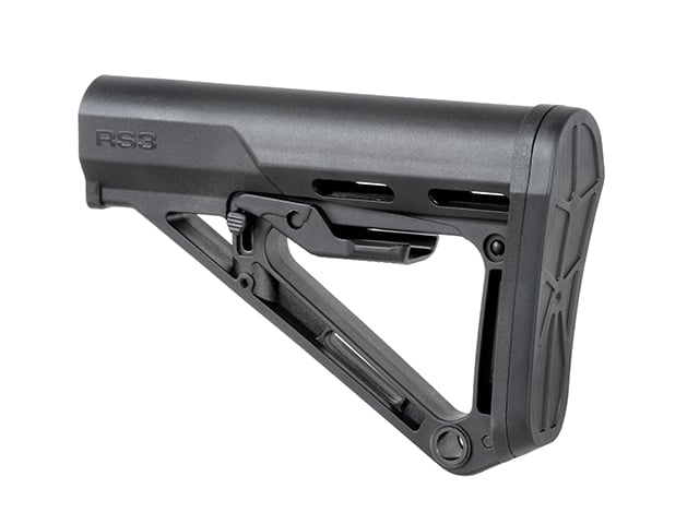 Calcio compatto RS3 nero per serie AR-15/M4 di APS
