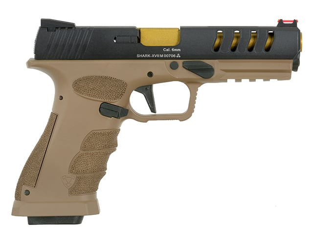 Pistola Full Auto SHARK Dark Earth di APS