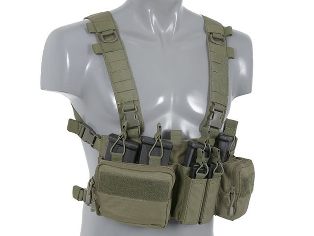 Chest Rig Recce/Sniper con fibbie verde Ranger di 8FIELDS