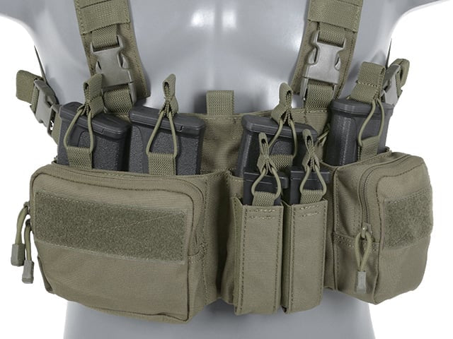 Chest Rig Recce/Sniper con fibbie verde Ranger di 8FIELDS