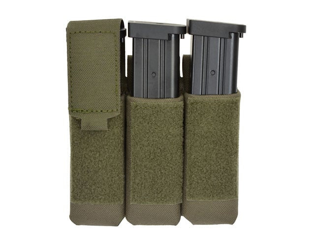 Tasca tripla porta caricatore pistola Laser-Cut con patta Ranger Green di 8FIELDS