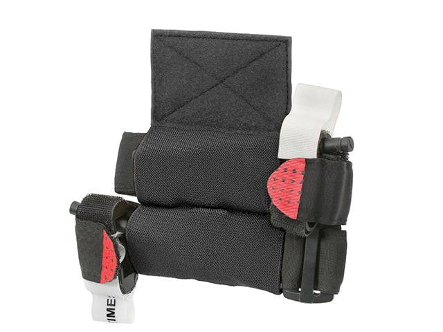 Porta-lacci emostatici doppio, versione affiancata nero di 8FIELDS