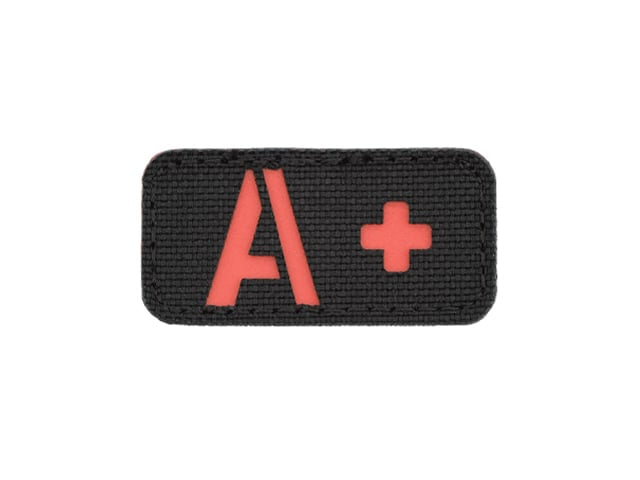Patch tipo di sangue A+ tagliata al laser rossa di 8FIELDS