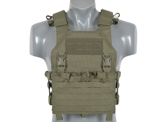 Gilet tattico Plate Carrier Buckle-Up con porta caricatori AR15/AK Ranger Green di 8FIELDS