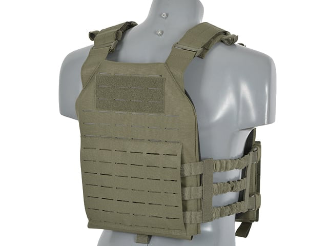Gilet tattico Plate Carrier Buckle-Up con porta caricatori AR15/AK Ranger Green di 8FIELDS