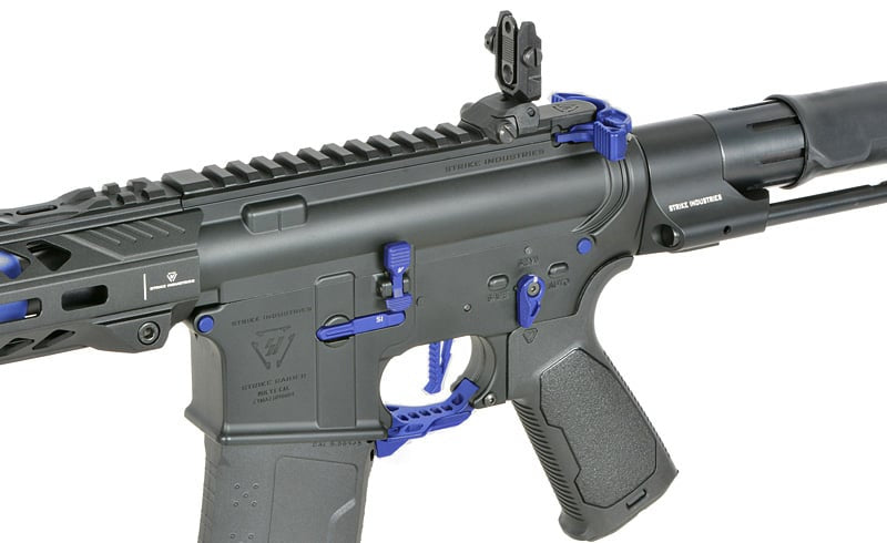 Fucile elettrico Strike Industries 4" Raiders Competition PDW blu di EMG