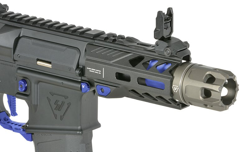 Fucile elettrico Strike Industries 4" Raiders Competition PDW blu di EMG