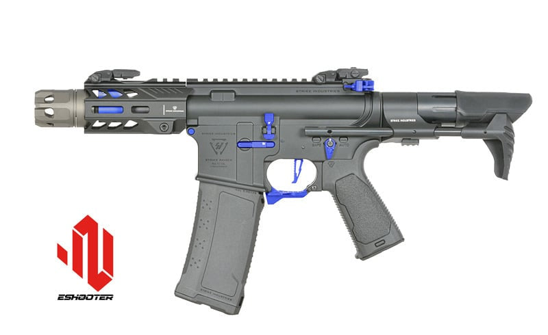 Fucile elettrico Strike Industries 4" Raiders Competition PDW blu di EMG