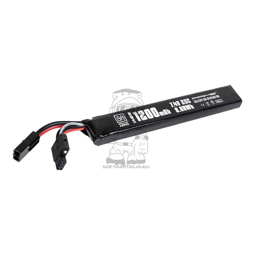 Batteria Li-Po 7.4V 1200mAh 25C Stick Mini Tamiya di SPECNA ARMS