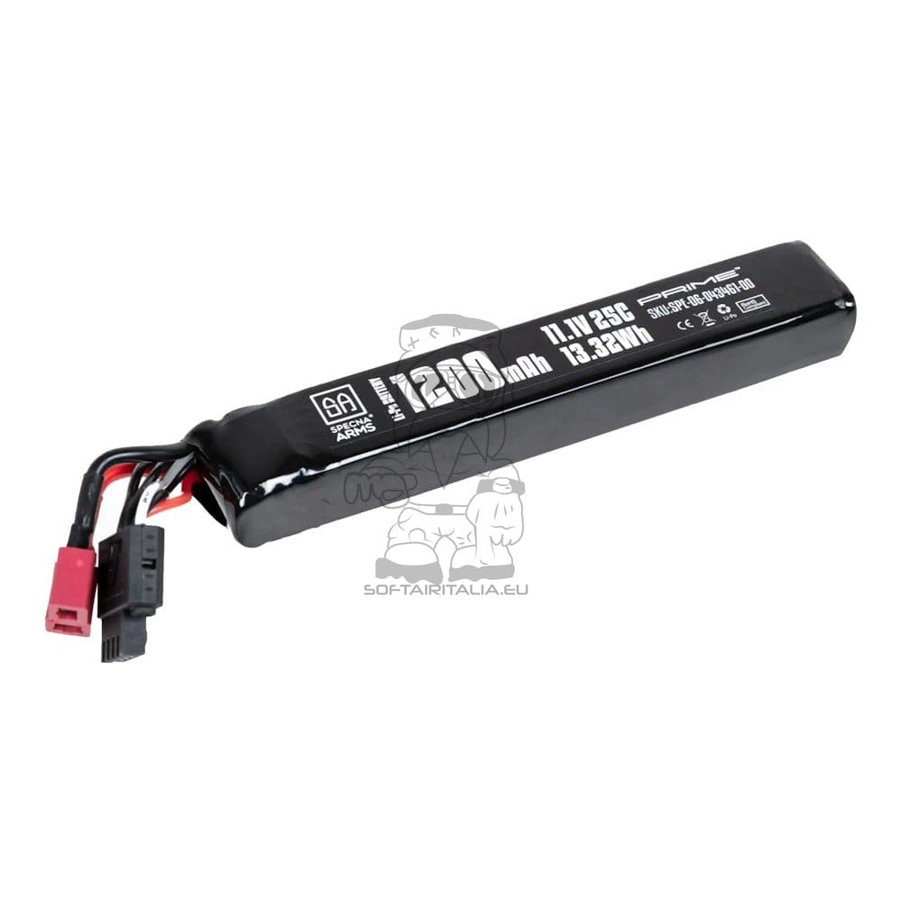 Batteria Li-Po 11.1V x 1200mAh 25C Stick Deans Mini G-Tech di SPECNA ARMS
