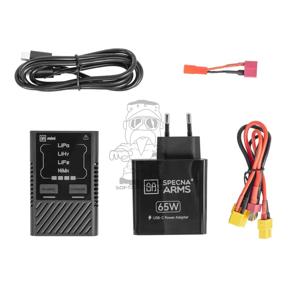 Mini Caricabatterie Li-Po/Li-Fe/Ni-Mh USB-C con alimentatore 65W di SPECNA ARMS