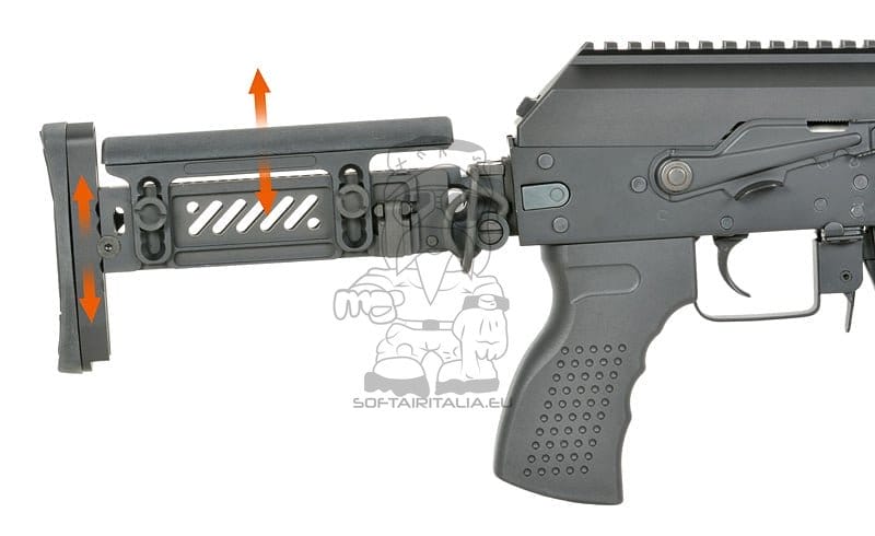 Fucile tattico AKM con ETU Eshooter GEN-2 nero di CYMA PLATINUM