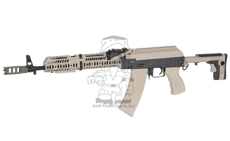 Fucile tattico AK-74 CM.113A con ETU Eshooter GEN-2 tan di CYMA PLATINUM