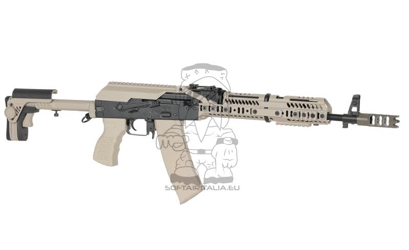 Fucile tattico AK-74 CM.113A con ETU Eshooter GEN-2 tan di CYMA PLATINUM