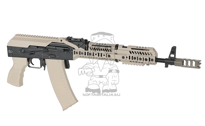 Fucile tattico AK-74 CM.113A con ETU Eshooter GEN-2 tan di CYMA PLATINUM