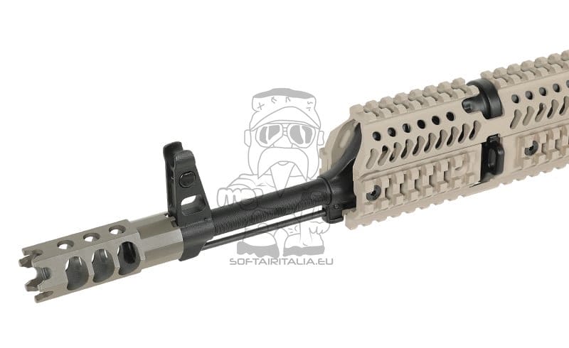 Replica Fucile AKM Tattico con ETU Eshooter GEN-2 Tan di CYMA PLATINUM