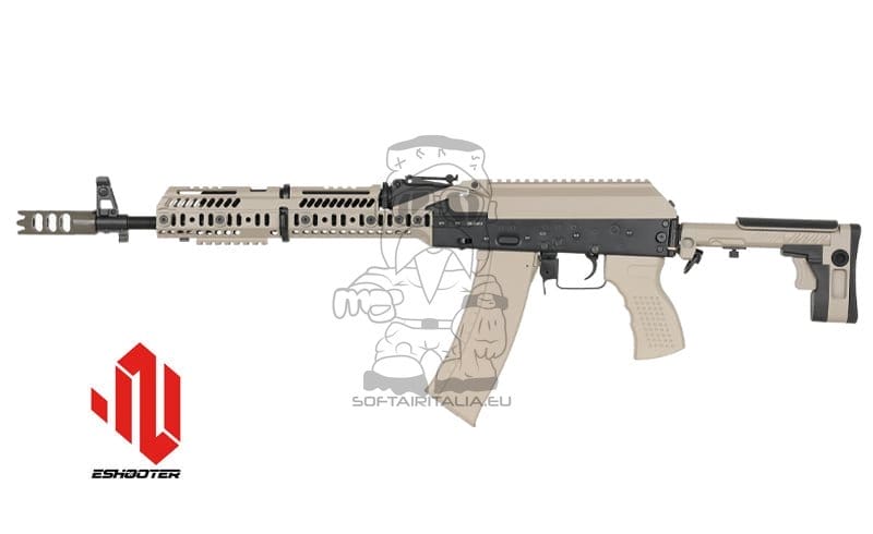 Fucile tattico AK-74 CM.113A con ETU Eshooter GEN-2 tan di CYMA PLATINUM