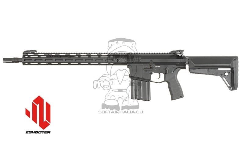 Fucile elettrico SR25 / AR10 con ETU Eshooter Gen-2 nero di CYMA PLATINUM