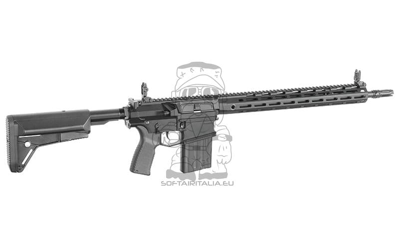 Fucile elettrico SR25 / AR10 con ETU Eshooter Gen-2 nero di CYMA PLATINUM