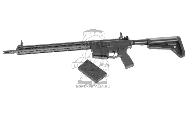 Fucile elettrico SR25 / AR10 con ETU Eshooter Gen-2 nero di CYMA PLATINUM