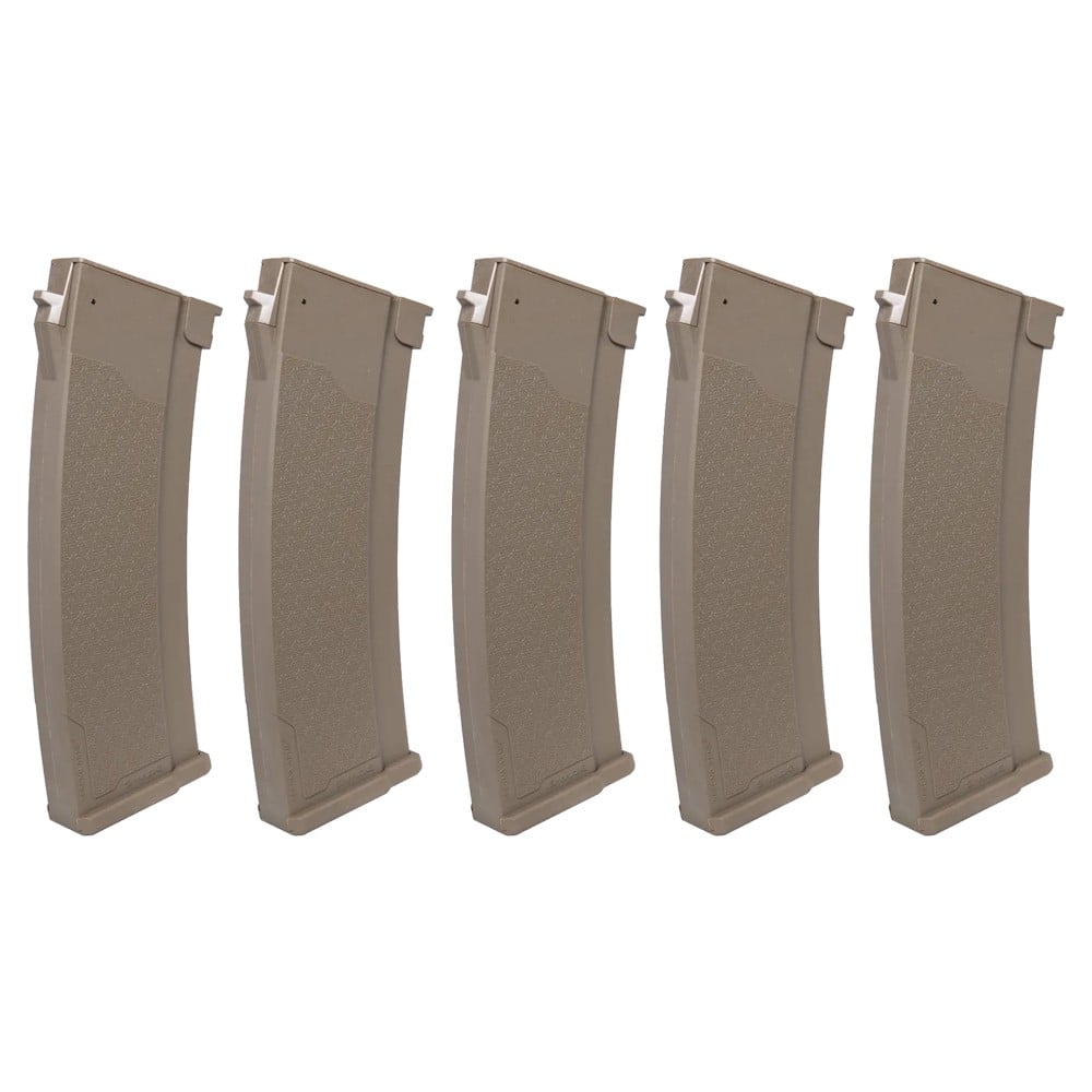 Set 5x caricatori mid-cap S-Mag 175 colpi per serie J e AK tan di SPECNA ARMS