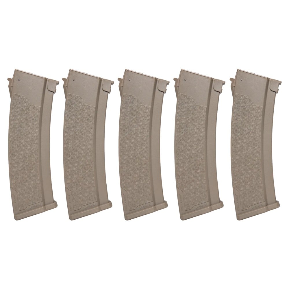 Set 5x caricatori mid-cap S-Mag 175 colpi per serie J e AK tan di SPECNA ARMS