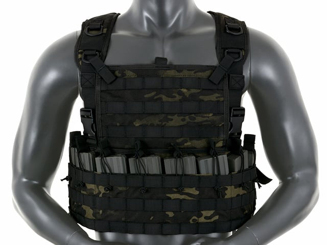 Chest Rig Tattico Rifleman Multicamo Black di 8FIELDS