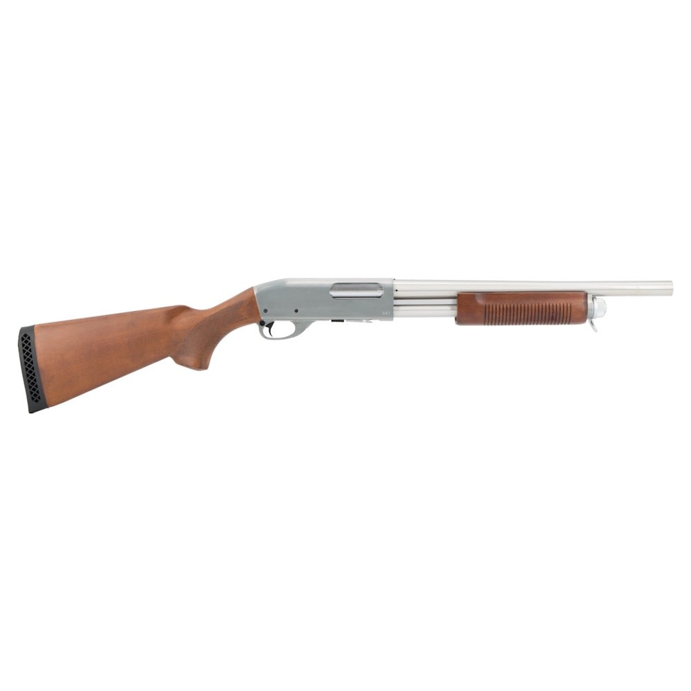 S&T Fucile a pompa ST870 in vero legno argento