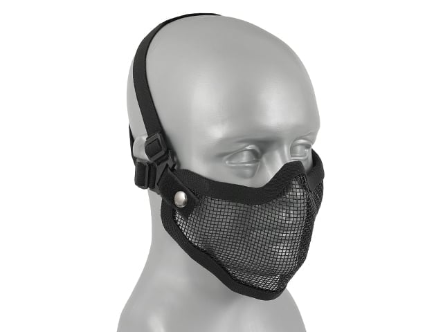 Maschera protettiva in rete d'acciaio nera di 8FIELDS