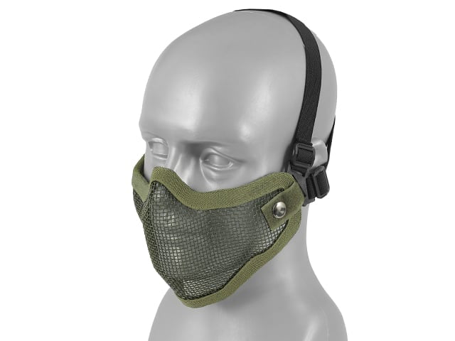 Maschera a rete in acciaio oliva di 8FIELDS