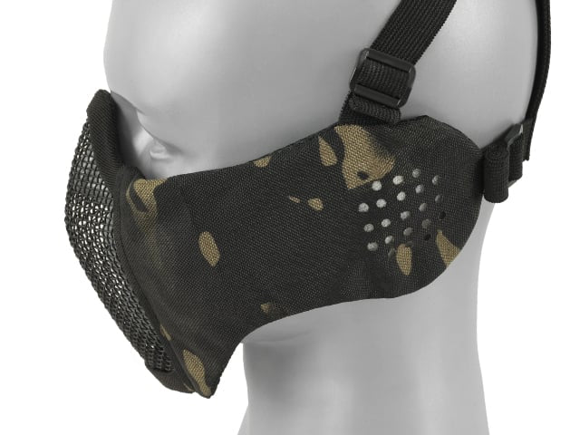 Maschera a rete low-profile con protezione guance Multicamo Black di 8FIELDS