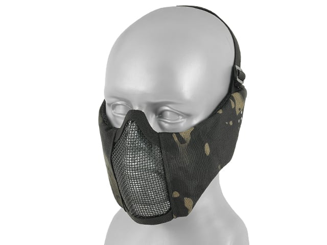 Maschera a rete low-profile con protezione guance Multicamo Black di 8FIELDS
