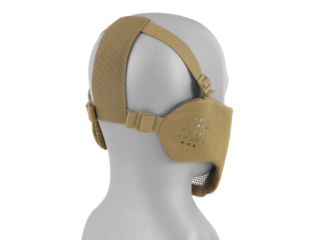 Maschera a rete low-profile con protezione guance e orecchie tipo A color Tan di 8FIELDS