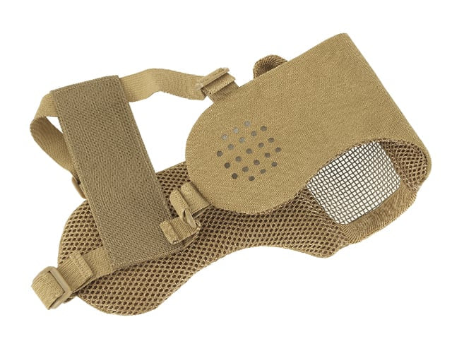 Maschera a rete low-profile con protezione guance e orecchie tipo A color Tan di 8FIELDS
