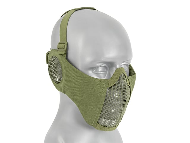 Maschera a rete low-profile protezione guance e orecchie olive di 8FIELDS