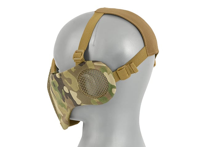 Maschera a rete a basso profilo con protezione guance e orecchie tipo B Multicamo di 8FIELDS