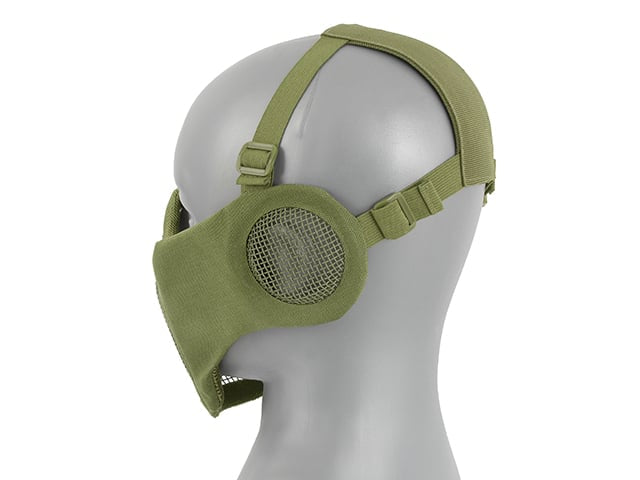 Maschera a rete low-profile protezione guance e orecchie olive di 8FIELDS