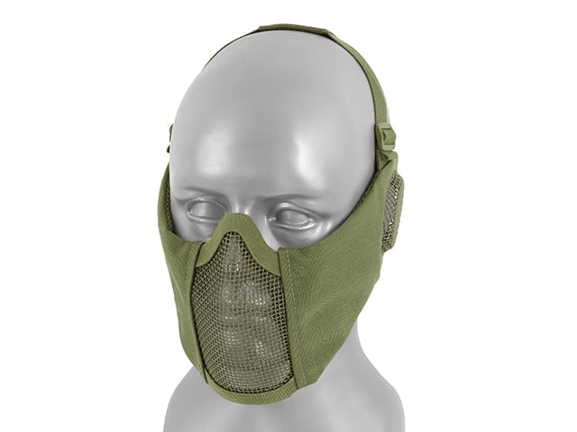 Maschera a rete low-profile protezione guance e orecchie olive di 8FIELDS