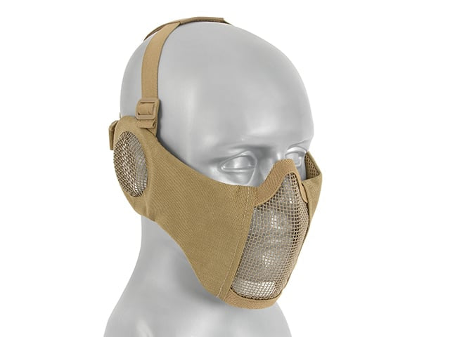 Maschera a rete a basso profilo con protezione guance e orecchie tipo B Tan di 8FIELDS