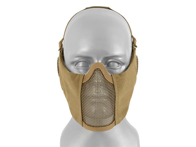 Maschera a rete a basso profilo con protezione guance e orecchie tipo B Tan di 8FIELDS