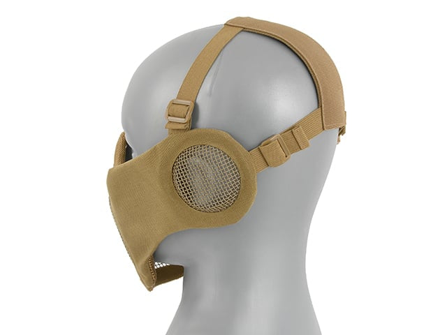 Maschera a rete a basso profilo con protezione guance e orecchie tipo B Tan di 8FIELDS