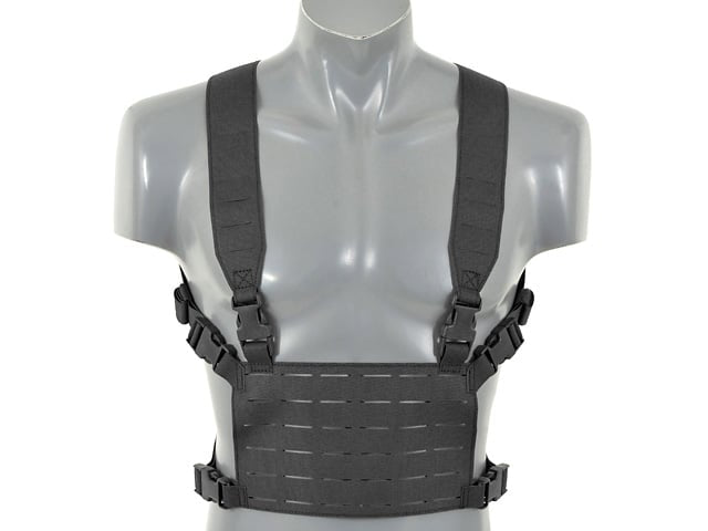 Chest Rig leggero Laser-Cut nero di 8FIELDS
