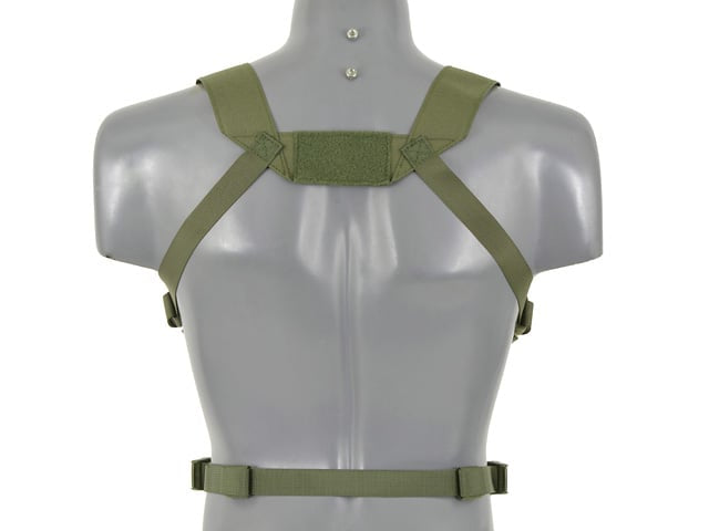 Chest Rig leggero con taglio laser oliva di 8FIELDS