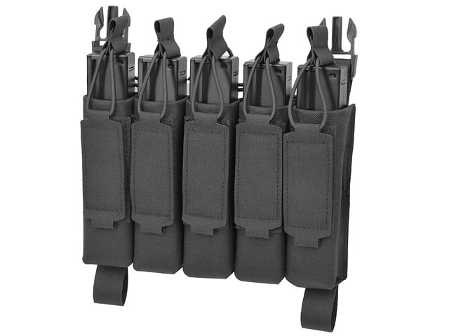 Tasca portacaricatore MP5 per 5 caricatori, Buckle-Up, Laser-Cut nera di 8FIELDS