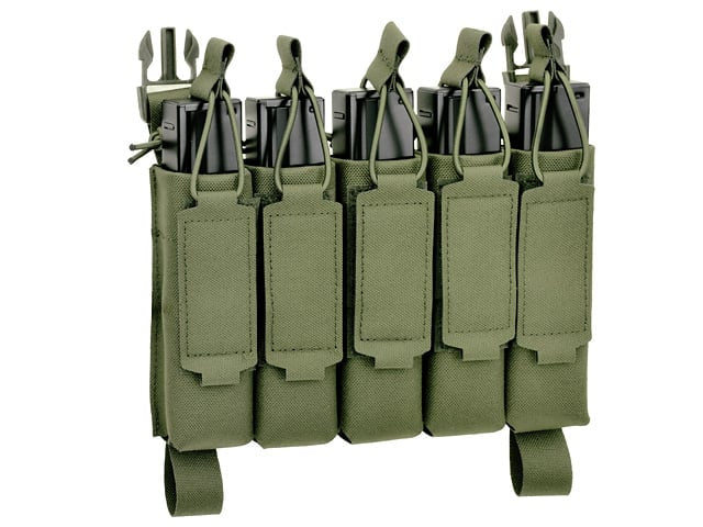 Tasca portacaricatore MP5 (5 posti) Buckle-Up Laser-Cut olive di 8FIELDS