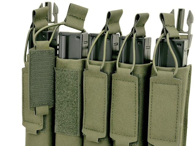 Tasca portacaricatore MP5 (5 posti) Buckle-Up Laser-Cut olive di 8FIELDS