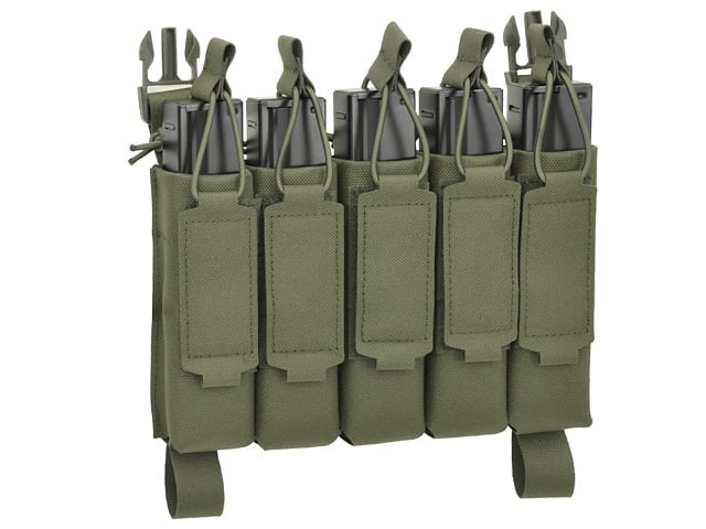 Tasca porta caricatori MP5 (5 posti) Buckle-Up Laser-Cut Ranger Green di 8FIELDS