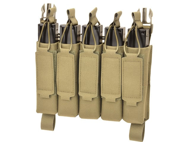 Tasca porta caricatori MP5 5 posti Buckle-Up Laser-Cut Tan di 8FIELDS